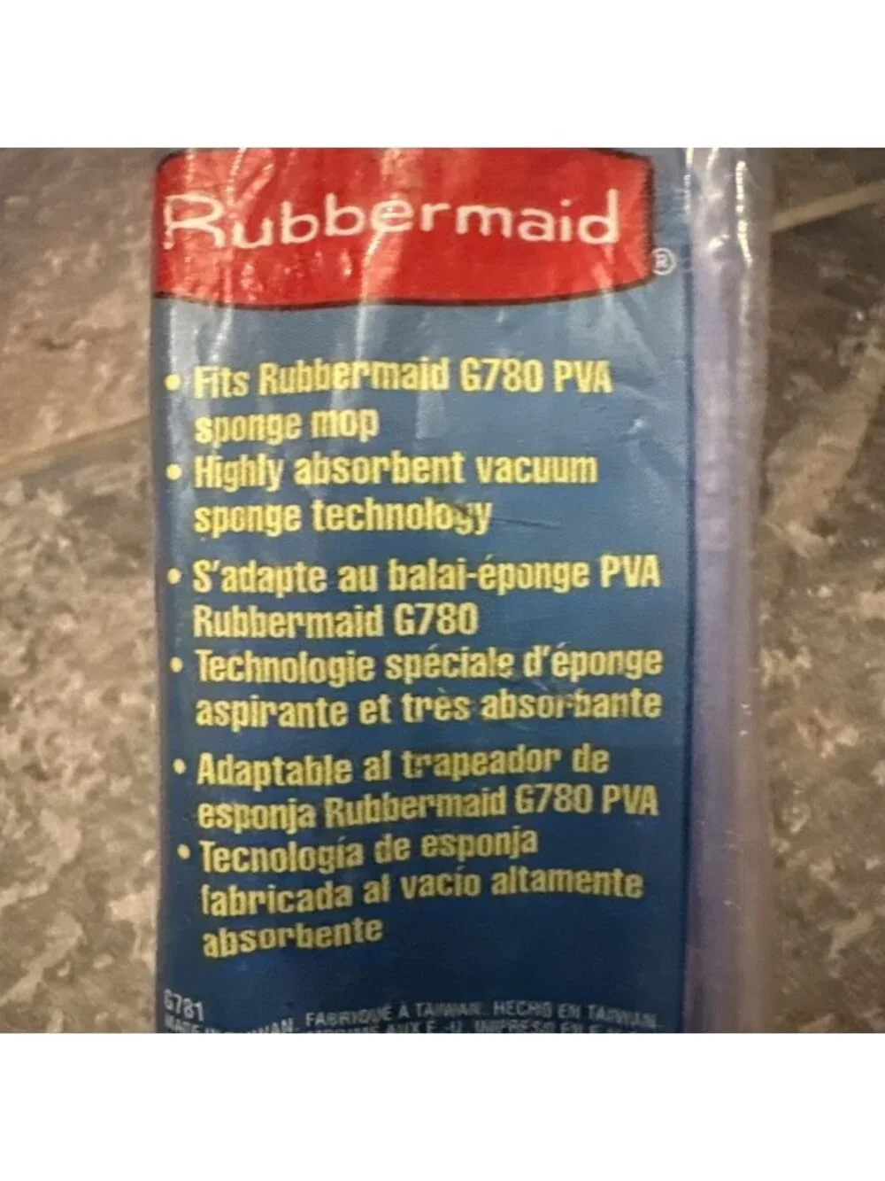 NEW Sealed Rubbermaid PVA Refill Mop Head G781 for G780 Sponge Mop PPBG78100
